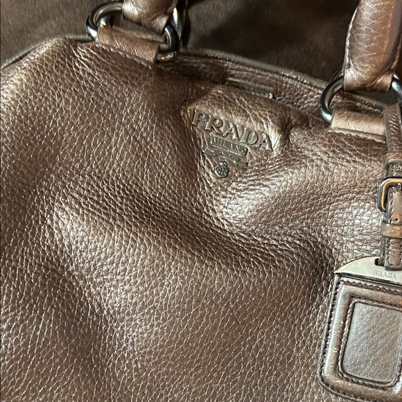Prada Shimmering Brown Leather Tote - Picture 10 of 11